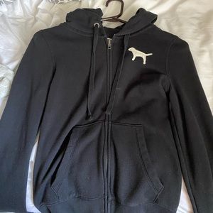 Victoria’s Secret Black Zip Up Hoodie